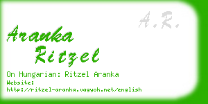 aranka ritzel business card